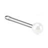 Nose stud with acrylic pearl ball Body Piercing