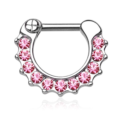 Septum clicker with studded edge.