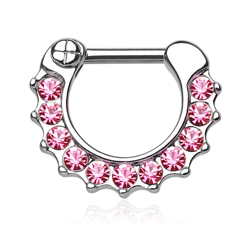 Septum clicker with studded edge Piercing