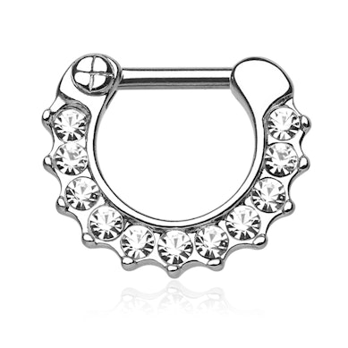 Septum clicker with studded edge