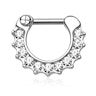 Septum clicker with studded edge Piercing Jewelry