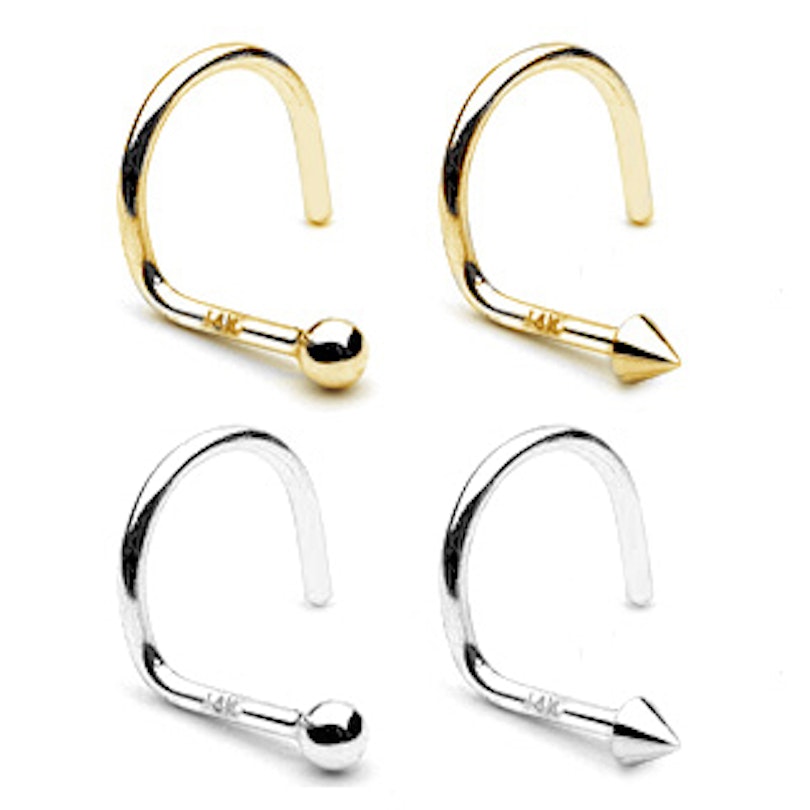 Nose screw made of 14k gold in the design of your choice Piercings