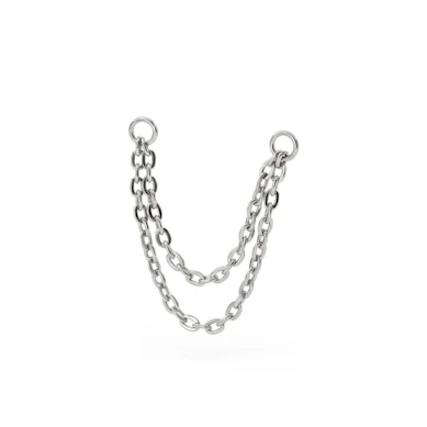 Double connector chain in titanium