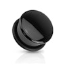 Flared plug made of black agate Body Jewelry