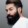 Flared wooden plug with copper front Body Jewelry