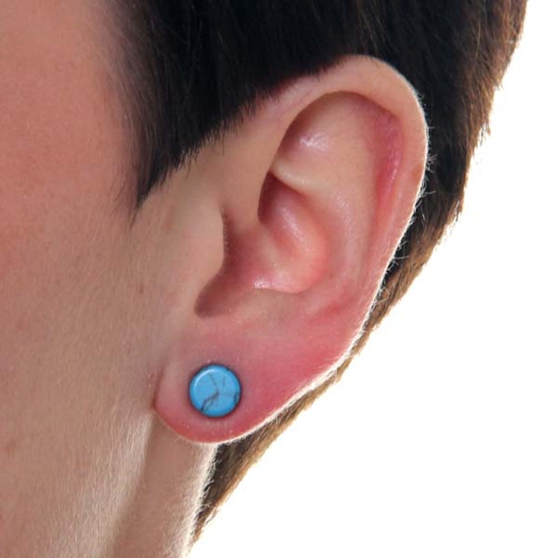 Plug in turquoise stone Piercing