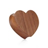 Plug in heart-shaped cherry wood Body Jewelry