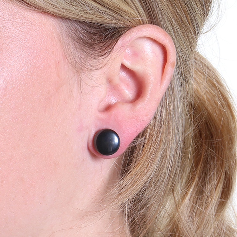 Plug in hematite with o-ring Piercing Jewelry