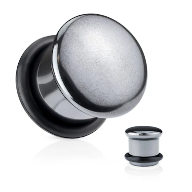 Plug in hematite with o-ring