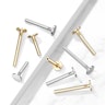 Push-in labret made of 14K gold Piercing Jewelry