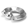 Large captive bead ring with square bar Piercings