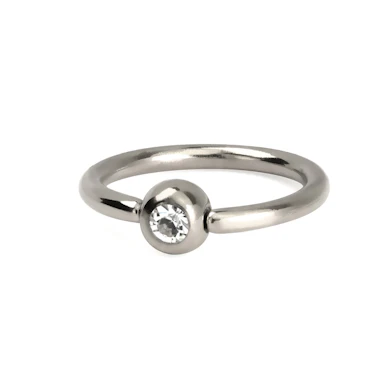 Seamless ring with fixed bezel-set ball