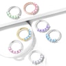 Ring with reflective stones at the front Piercing