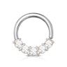 Ring with reflective stones at the front Piercing