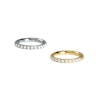 Titanium hinged ring with pave pearls Piercing Jewelry
