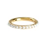 Titanium hinged ring with pave pearls Piercing