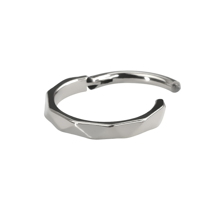 Diamond patterned nostril ring in titanium Piercing