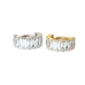 Titanium ring with statement baguette stones Body Jewelry