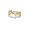 Titanium ring with statement baguette stones Body Piercing