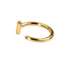 Open huggie ring with bar stopper Body Piercing