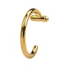 Open huggie ring with bar stopper Piercing
