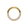 Titanium ring with forward facing pearls Piercing Jewelry