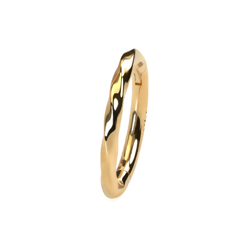 14k gold ring with twist design Body Jewelry