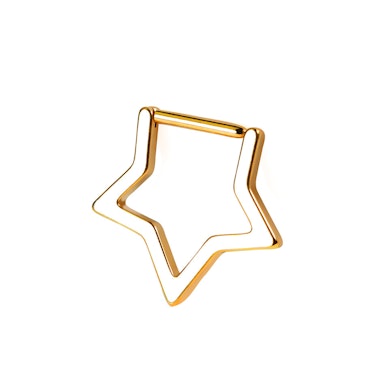 Star titanium clicker ring