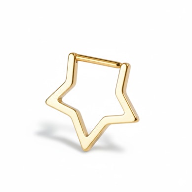 Star titanium clicker ring