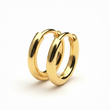 Pair of titanium huggie hoops