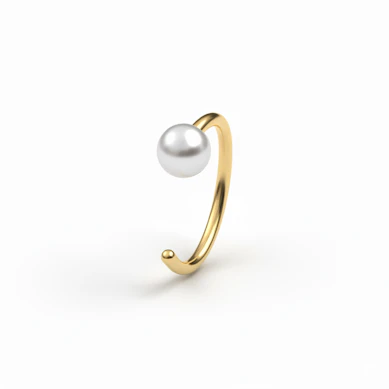 Pearl titanium open huggie