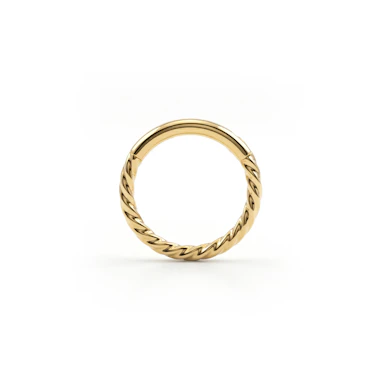 Titanium twist hinged ring