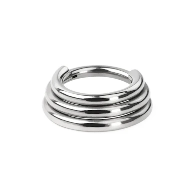Triple layered hinged ring