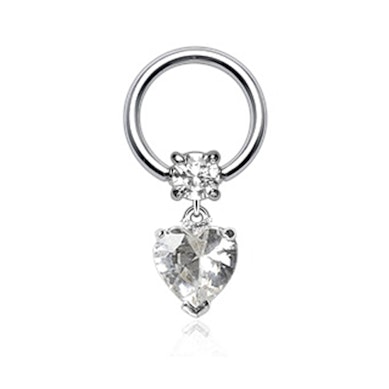 Krúžok s príveskom v tvare srdca