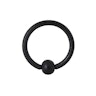 Captive bead ring in black matte color Body Jewelry