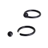 Captive bead ring in black matte color Piercings