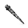 Taper in black with white pattern and double o-ring Piercing Jewelry