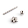 Tongue barbell with little flower Body Jewelry