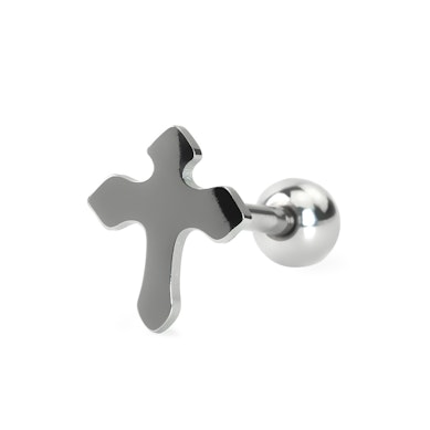 Tongue barbell with cross