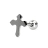 Tongue barbell with cross Piercing