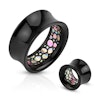 Tunnel of acrylic with inner nacre Body Jewelry