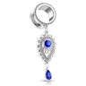 Tunnel with a tear drop dangle Piercing Jewelry