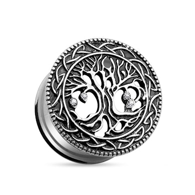 Tunnel made of surgical steel with tree of life