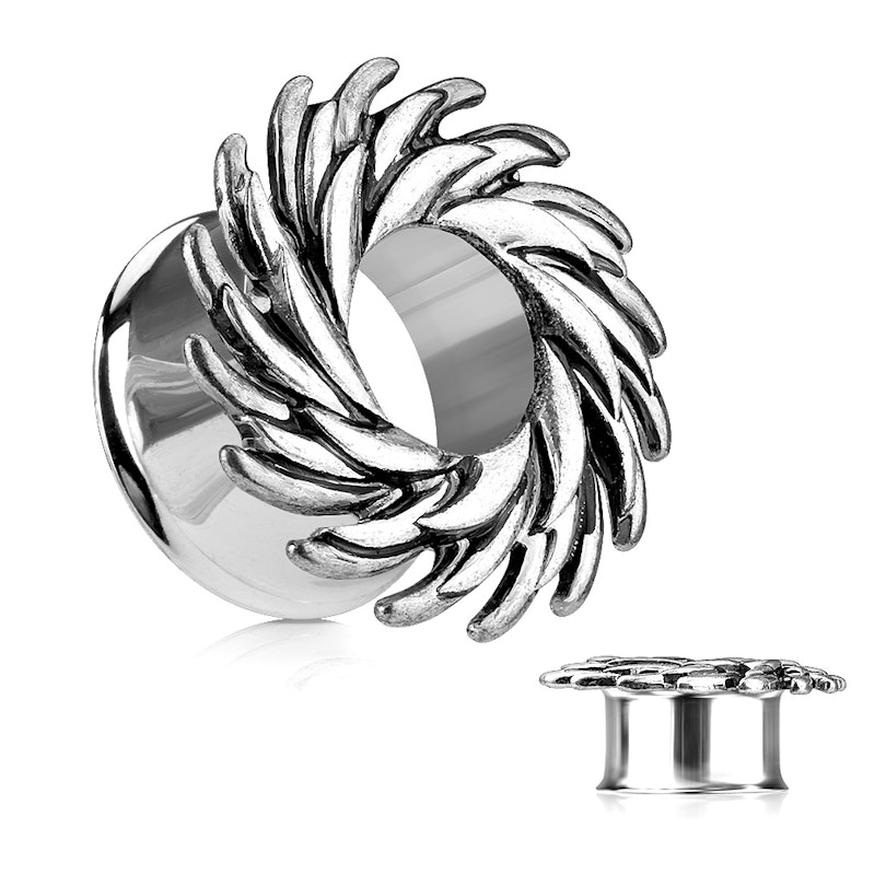 Tunnel with wreath of turning blades Body Jewelry