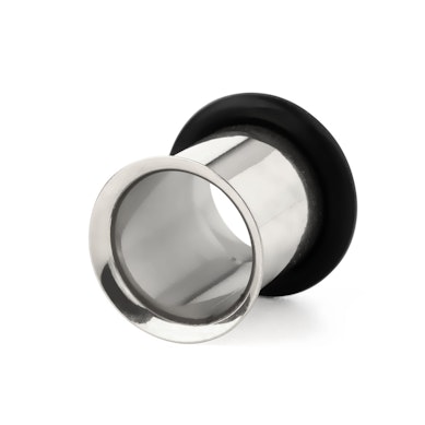 Tunnel made of surgical steel with o-ring