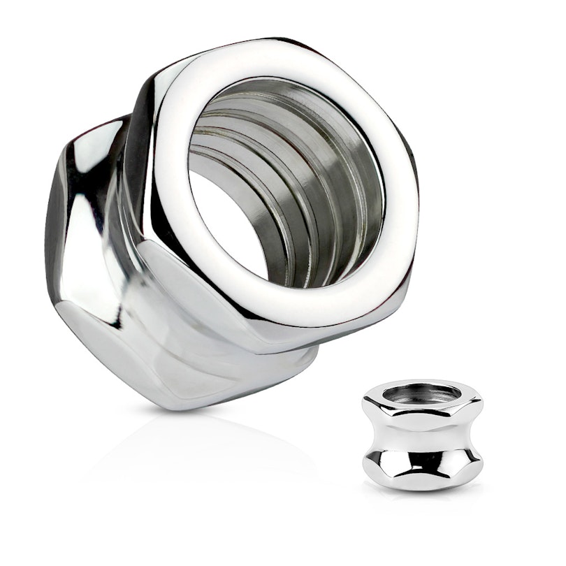 Tunnel shaped as a nut Piercings