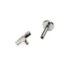 Labret internally threaded with studded heart Piercing Jewelry