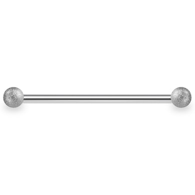Straight barbell with diamond look
