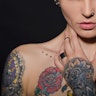 Dermal top dome-shaped made of 14k gold Body Jewelry