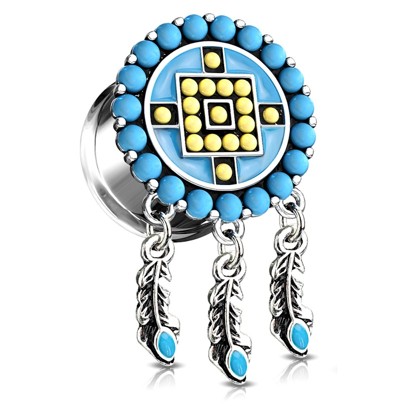 Plug with Aztec inspired design Body Piercing